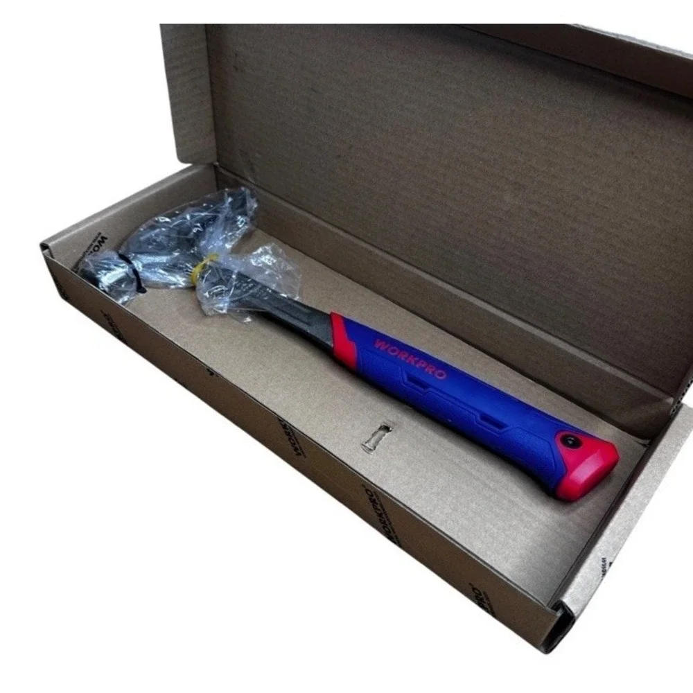 WORKPRO 20-Oz Air Cushion Hammer-One-Piece Forged, Anti-Shock Grip, NEW
